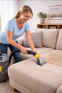 Nettoyage canapé avant et Après